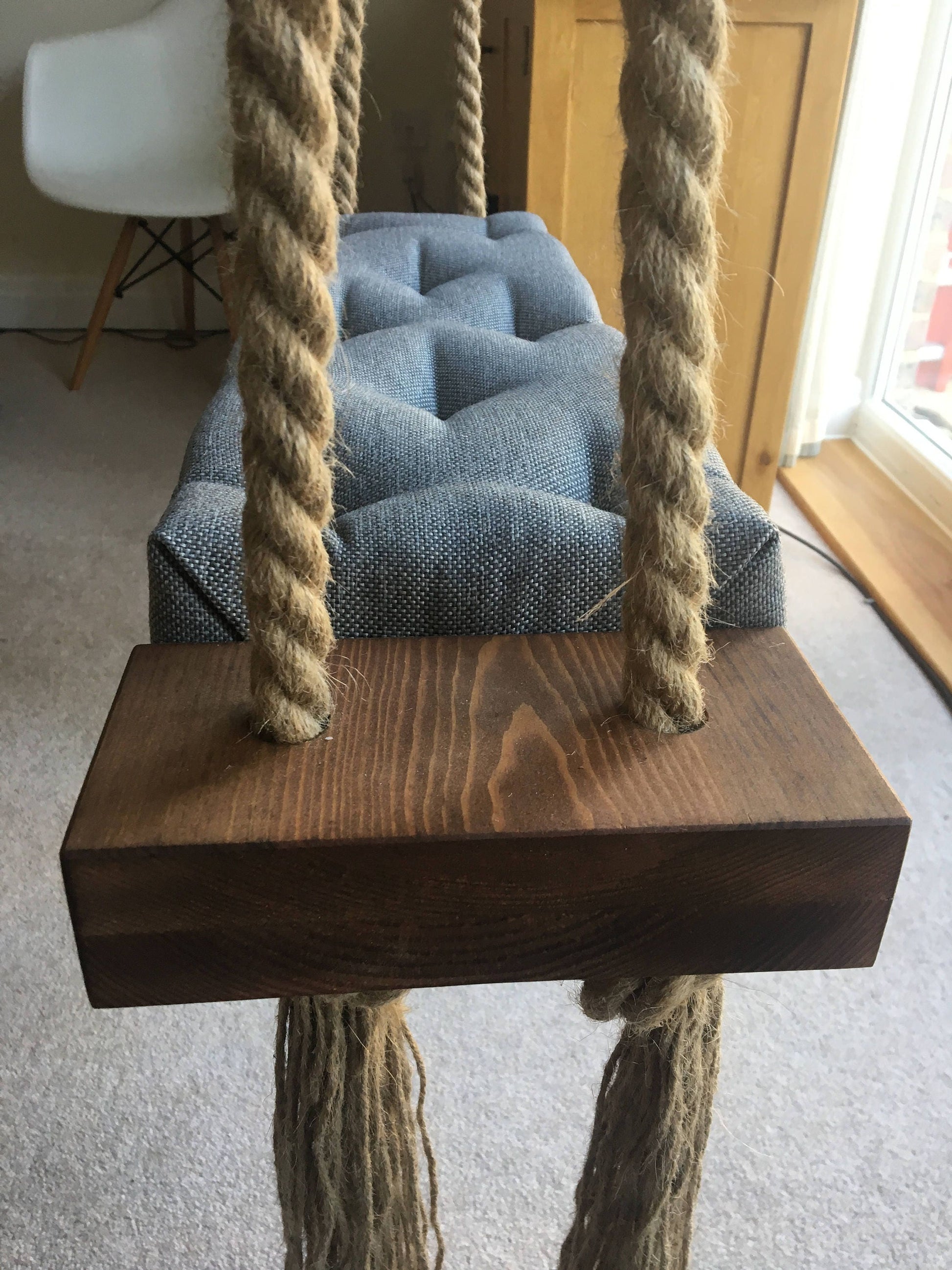 Extra large adult swing, Luxury Swing, Outdoor swing, Indoor Swing, Kids Swing, wooden swing, Hard wood swing, Oak swing, Sunbrella swing, walnut swing, hand made swing, made to measure swing, Swing chair, bar stool, oak furniture, natural swing,