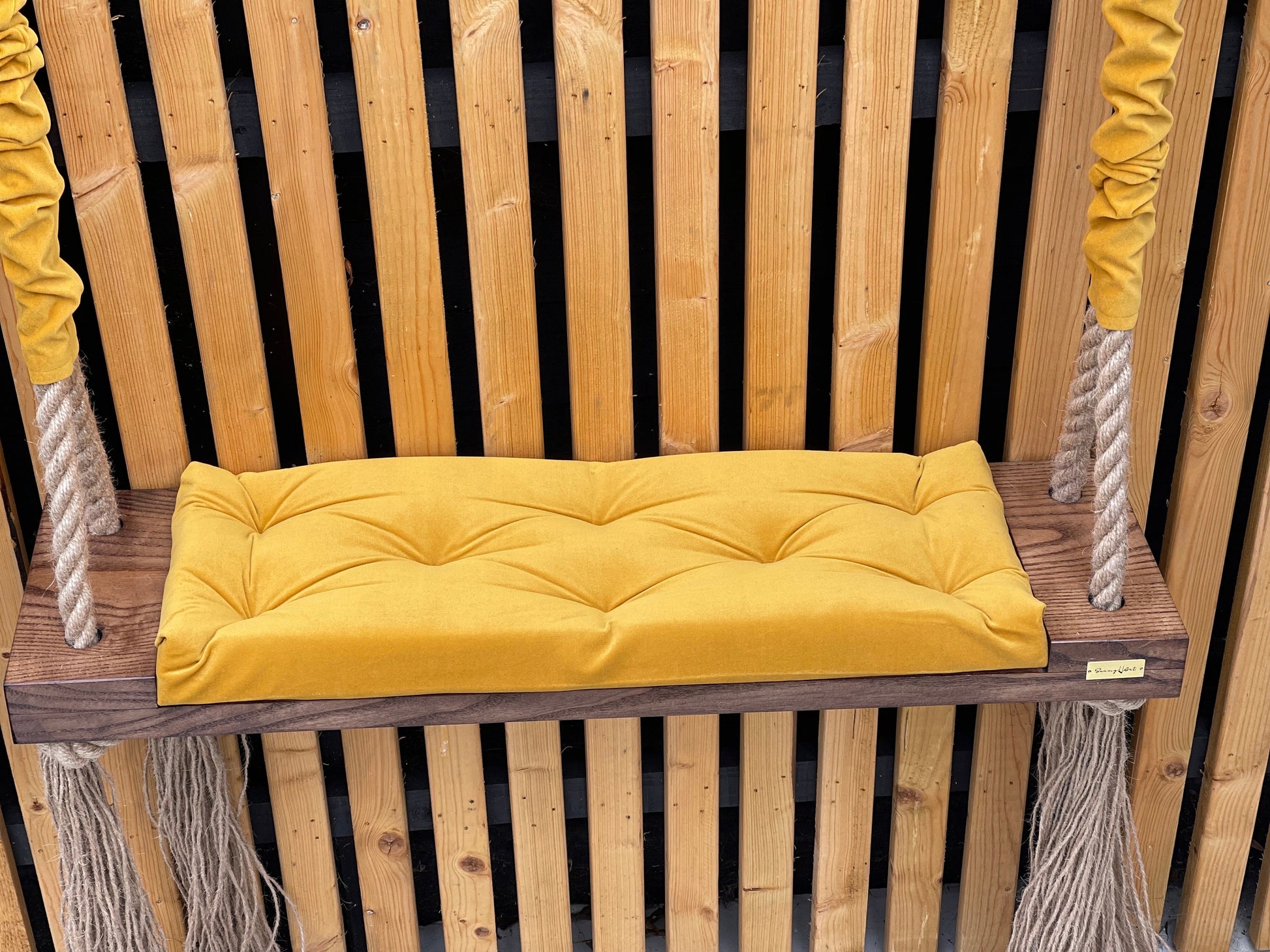 mustard yellow swing for adults