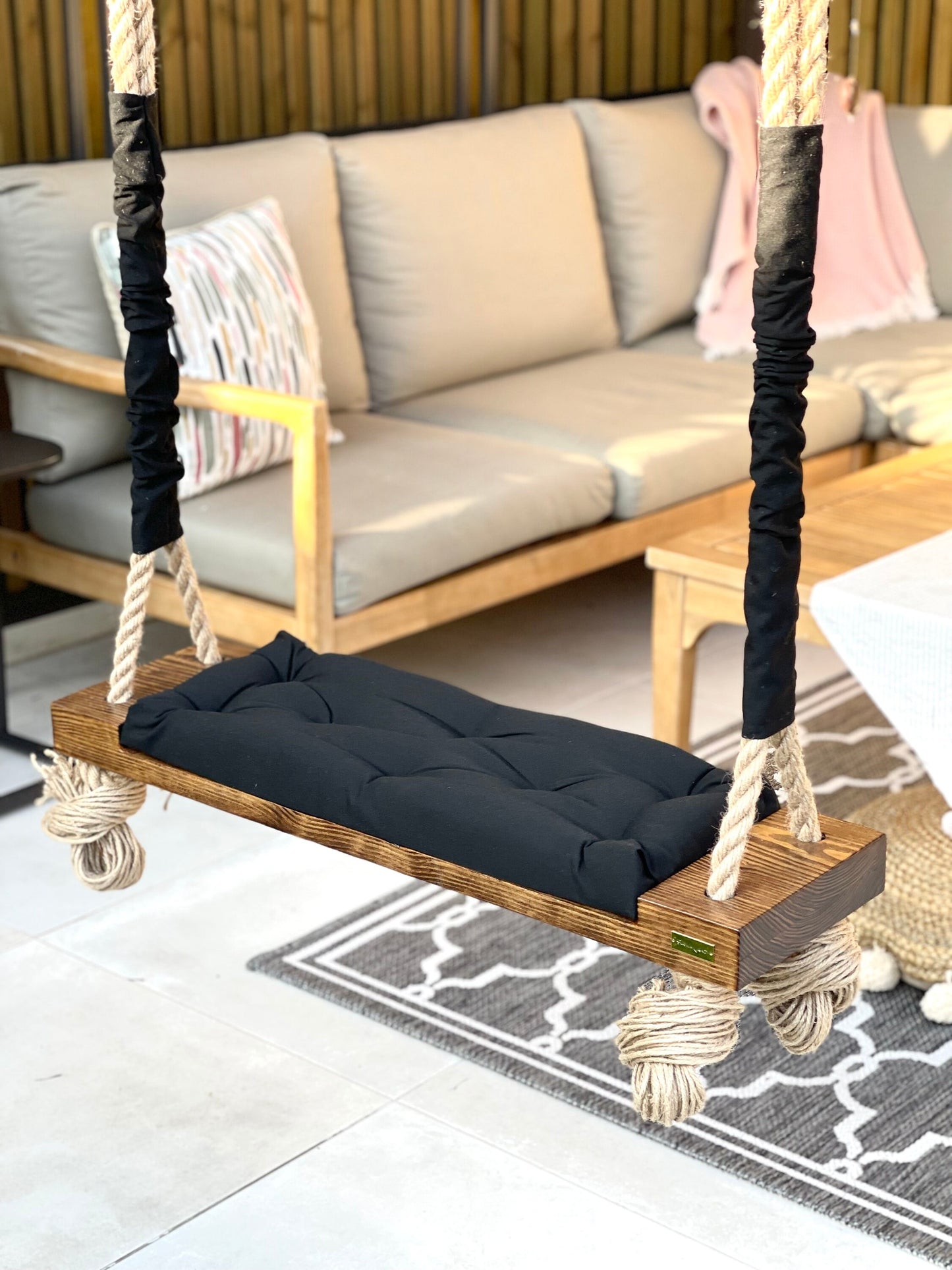 Extra Large Adults size Kids Indoor solid wooden black swing Colors available customize your own Free Shipping Best Gift